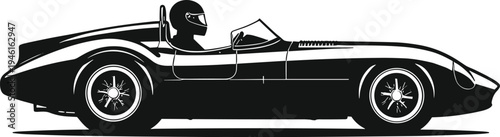 Black silhouette of a male athlete rowing a professional racing boat on water isolated on white background for sports fitness competition and training