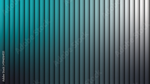 Teal and Gray Vertical Ribbed Gradient Background abstract
