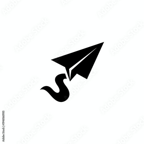Dynamic paper plane icon symbolizing ambitious goals, forward momentum, and the successful launch of new ideas for career growth and communication