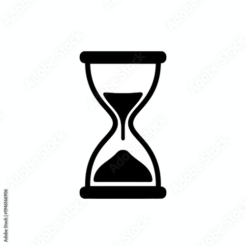 Classic hourglass icon symbolizing the passage of time, a crucial countdown, and the essence of waiting, ideal for visual metaphors in various design applications