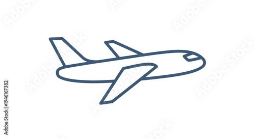 An illustration of a plane flying through clear blue skies smoothly.