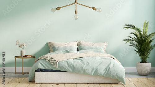 bed with pillows
