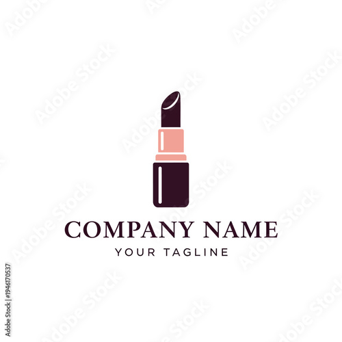 Lipstick Logo Design for Cosmetics Brand.