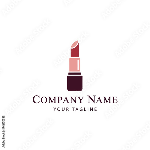 Red Lipstick Cosmetic Beauty Product Illustration.