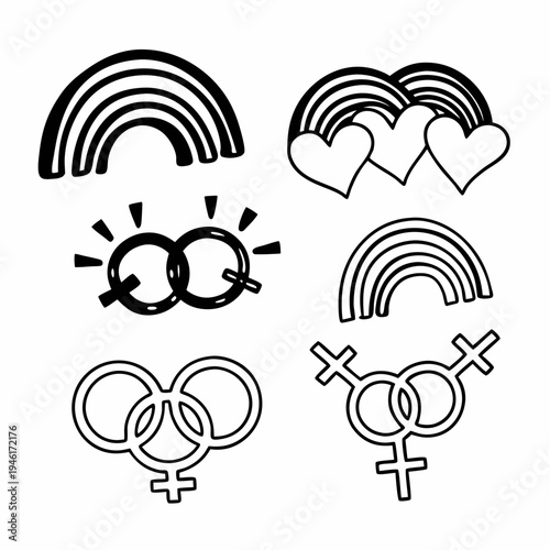 LGBTQ+ Pride Line Art Collection