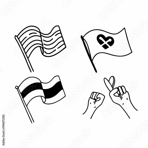 LGBTQ+ Pride Line Art Collection