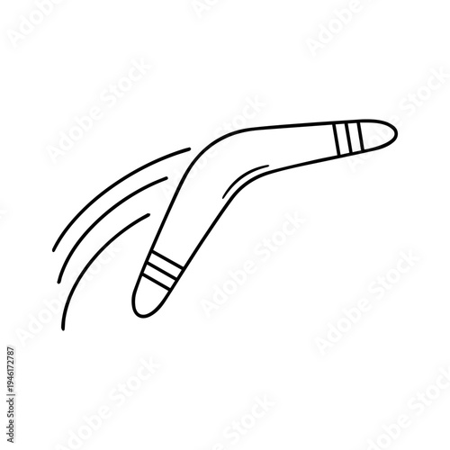 boomerang is flying line icon vector isolated
Vector line icon on a white background