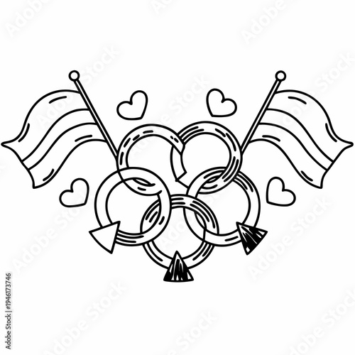 Pride Month Continuous Line Art