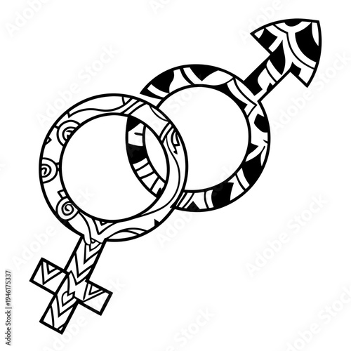 Abstract Line Art Representation of Gender Identity
