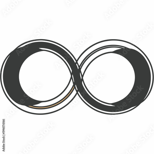 Continuous Line Art Illustration of a Transgender Symbol