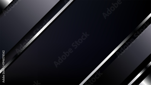Abstract dark grey background with sleek diagonal silver metallic lines for premium high tech corporate identity and minimalist modern design