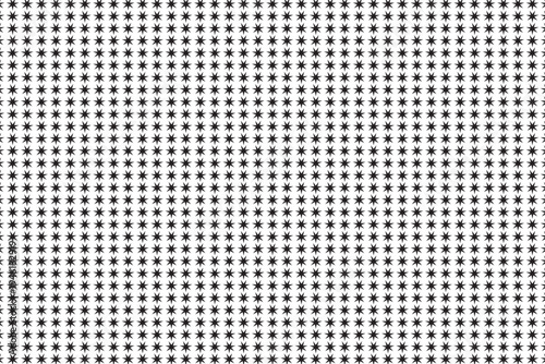 Seamless star pattern background black and white geometric vector texture design