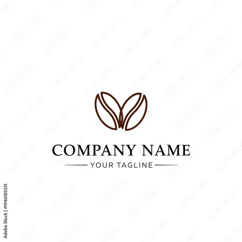 Fototapeta premium Simple Leaf Logo Design Template Placeholder.