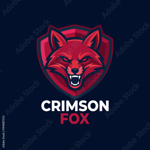 This striking logo presents a fierce crimson fox, embodying cunning and alertness, ideal for brands looking to project intelligence and agility in their identity.