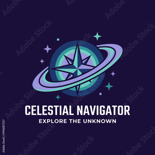 A captivating celestial navigator image portrays space exploration and adventure, blending symbolic star motifs with a sense of wonder and curiosity about the universe.