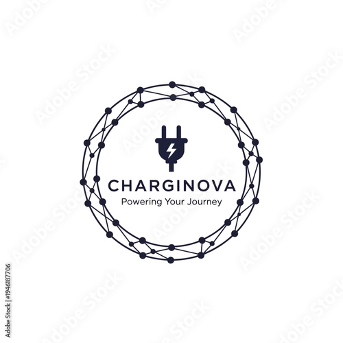 Charginova Logo with Electric Plug Design.