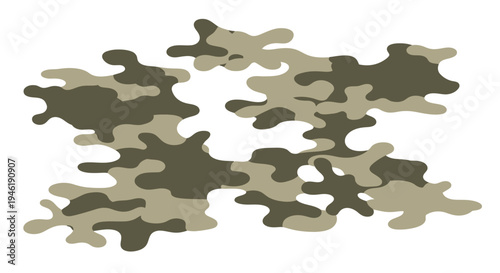 Abstract Camouflage Pattern - Military Style, Desert Colors, Repeating Design