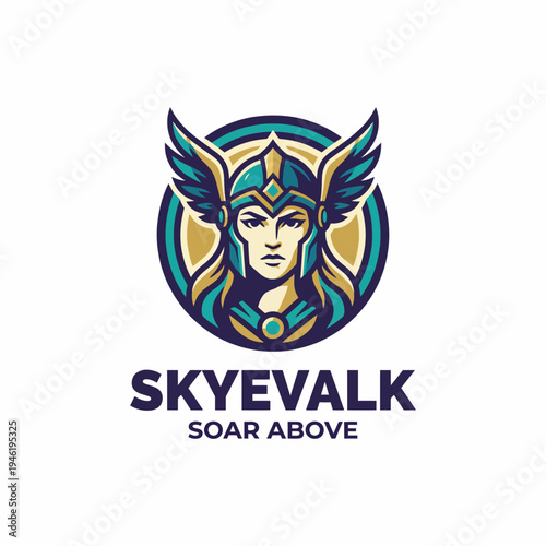 This stunning valkyrie character, complete with an ornate winged helmet, represents bravery, strength, and inspiration, embodying powerful themes of heroism and valor.