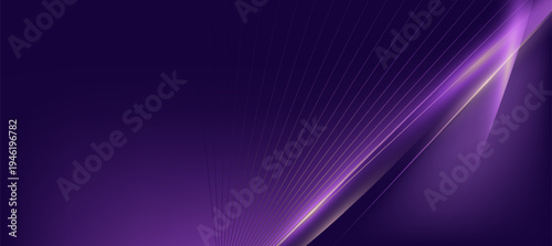 Purple and dark abstract geometric luxury background vector. Social ads banner or Landing page.
