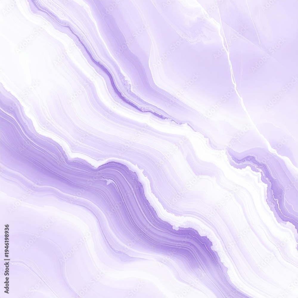 Obraz premium Abstract Swirling Purple and White Marble Texture Background.