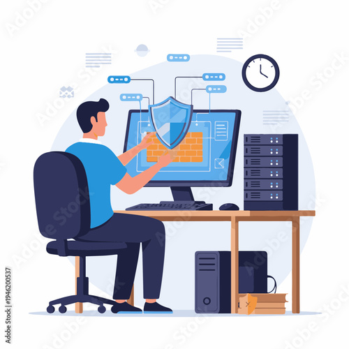 IT Professional Configuring Network Firewall and Server Security