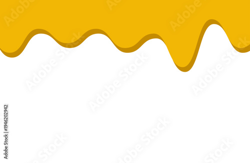 上部から垂れるはちみつ　液体フレーム背景素材