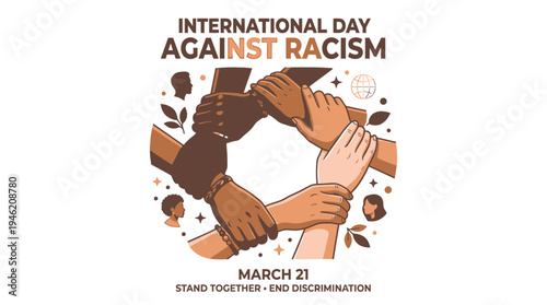 International Day Against Racism Illustration vector illustration