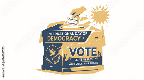 International Day of Democracy Vote Illustration vector illustration