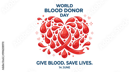 World Blood Donor Day Vector Design vector illustration
