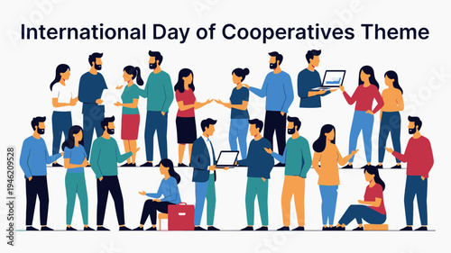 International Day of Cooperatives Theme Concept vector illustration