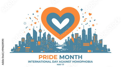 Pride Month International Day Against Homophobia vector illustration