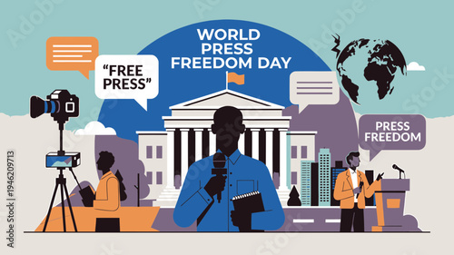 World Press Freedom Day Vector Design vector illustration