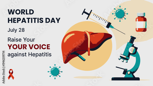 World Hepatitis Day Awareness Design vector illustration