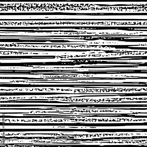 Seamless horizontal grunge stripes, rough vector background