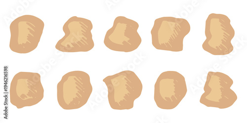 Hand drawn rocks and stones Rock fragments, boulders, building material Coastal pebbles, gravel, minerals, cobblestones, geological formations For game environment, landscape illustration, design