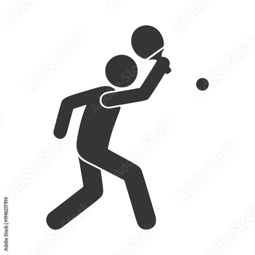 卓球のシルエットアイコン