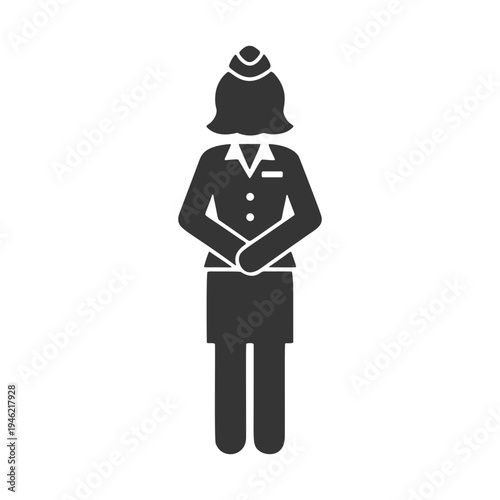 キャビンアテンダントのシルエットアイコン