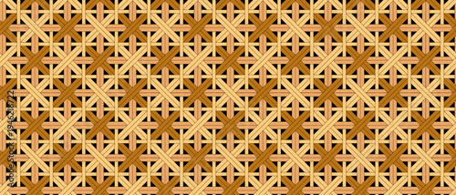 Seamless geometric lattice pattern with interwoven diagonal lines. Traditional basket weave texture with repeating shapes. Basket weave texture.