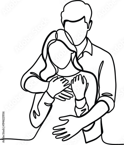 Adult performing the heimlich maneuver on a choking victim