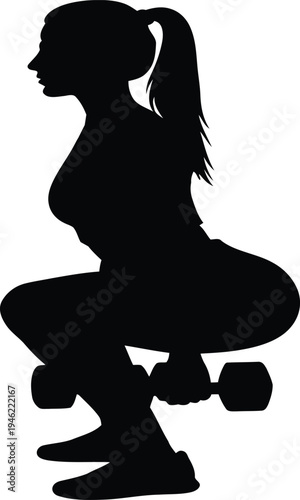 Pregnant woman exercising with dumbbells