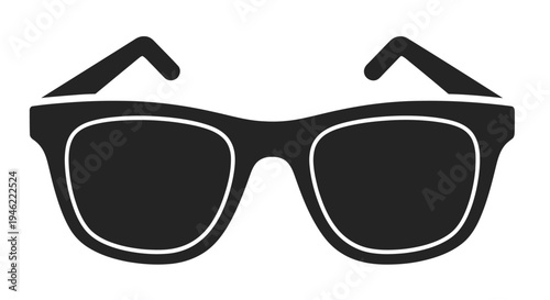 Black sunglasses icon a simple stylized graphic of eyewear high quality