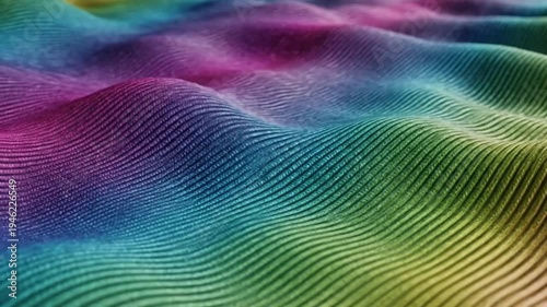 Abstract flowing wave of colorful fabric texture background for creative modern designs and artistic concepts.