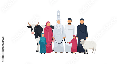 Vivid Nativity Scene Featuring Mary Joseph and Magi. Vector Illustrations. EPS Editable