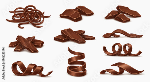 Delicious chocolate shavings and pieces, perfect for dessert and confectionery decoration