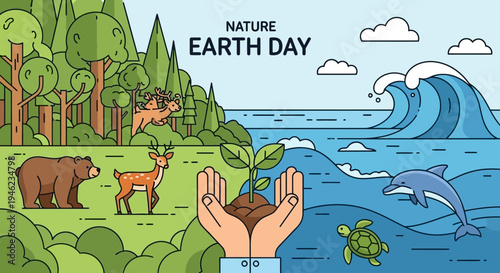 Hands Holding Earth Globe For Earth Day Concept.