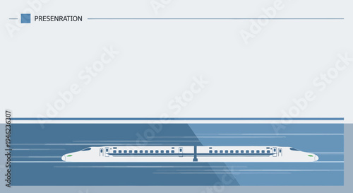 Minimalist High Speed Train Presentation Slide Design