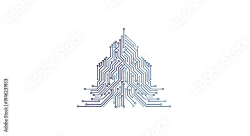 Abstract Circuit Board Triangle Technology Concept
