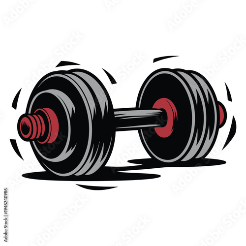 dumbbell isolated on white