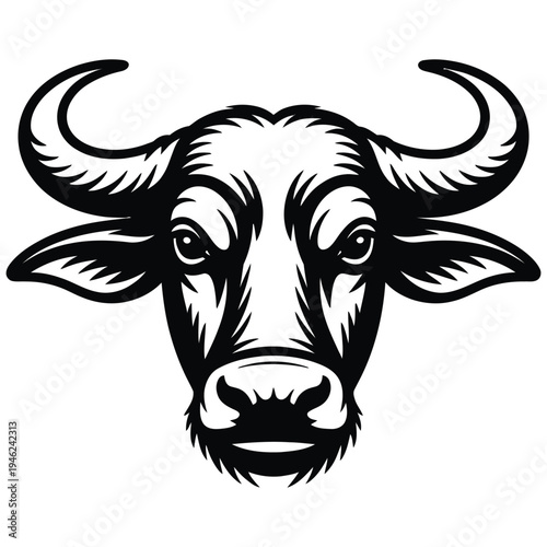 black and white cow