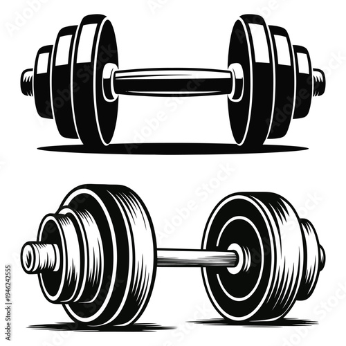 dumbbell isolated on white